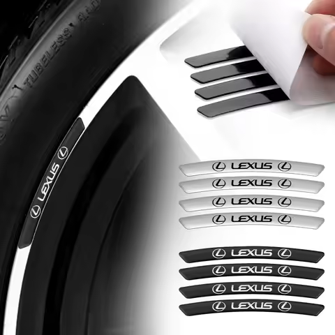 Car Accessories 4PCS Wheel Hub Cap Metal Logo Sticker For Lexus IS IS250 IS250C IS300 IS300C IS350 I