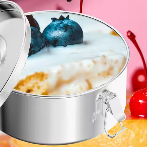 J1UL1N Flan Pan Flaneras Mold, Stainless Steel Flan Mold With Lid - Flan Maker For 6 Quart Pot(3QT, 
