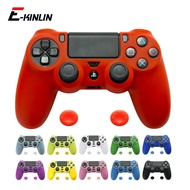 Silicone Soft Shell Gamepad Controller Housing Set Console Cover Case Thumb Stick Grip Joystick Caps For Sony Playstation 4 PS4