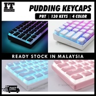 Pudding Keycaps PBT Double-shot Keycap RGB backlighting For Mechanical keyboard Doubleshot 130 keys 