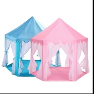 MAINAN TENDA ANAK PEREMPUAN MODEL CASTLE PUTRI WARNA PINK DAN BIRU UKURAN JUMBO TENDA MAINAN