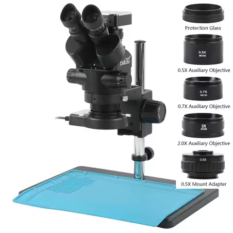 3.5-90X Zoom Trinocular Stereo Microscope+48MP 55MP 4K HDMI USB Industrial Digital Video Camera For 
