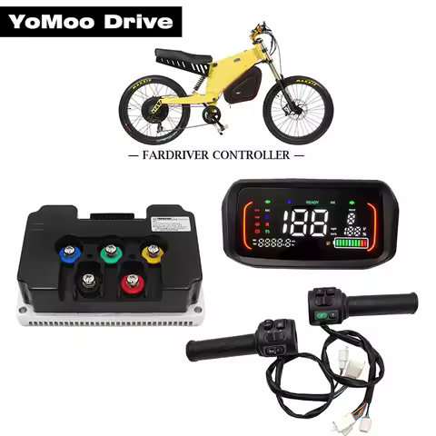 FarDriver ND72340 72V DC 120A Phase 340A 2-3KW BLDC PMSM Sine Wave Controller with N7 Display T08 Th