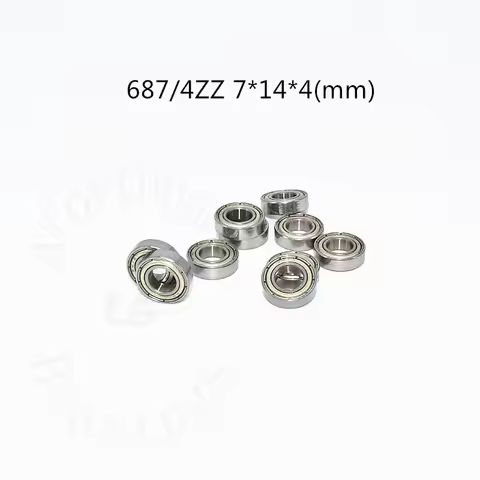 Bearing 687-4ZZ 10 Pieces 687zz 7*14*4(mm) chrome steel Metal Sealed High speed Mechanical equipment