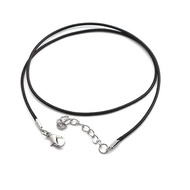 Black PU Leather Choker Necklaces for Women Twisted Braided Cord Chain Necklace Clasp String Ropes M