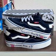 【Ready stock】BOYS of Summer X Vans Rowan Pro Low Board Shoes Men and Women White Blue