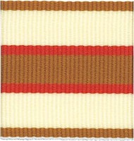 S.I.C. SIC-1002 Striped Grosgrain Ribbon, 1.2 inches (30 mm) C/#9 Color, Cream x Orange, 1 Roll (30