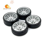 4Pcs Hard Plastic Drift Tire Tyre Metal Wheel Rim for  284131 K969 K989 P929 Mini-Z 1/28 RC Car Upgr