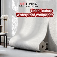 ArtLiving 0.5x2.8m 3D Linen Texture Wallpaper,Waterproof Peel-and-Stick Wall Sticker Wall Paper