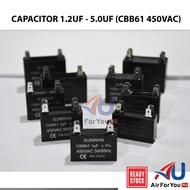 CAPACITOR 1UF/1.25UF/1.8UF/2UF/2.5UF/4UF/5UF 450V CBB61