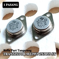 (1 PAIR) TRANSISTOR JENGKOL MJ2955 2N3055 MJ 2955 2N 3055 ST MYS SUPER