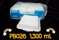 กล่องใส่อาหาร ยี่ห้อFest กล่องอาหารกระดาษ สีขาว (Takeaway box)แพคละ50ชิ้น