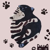 Moscaria- Cats cuddling rug - doormat