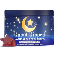 Natural Sleep Aid Gummies - Fall Asleep Quickly and Gently in 30 Minutes- Effective Melatonin 6 mg S