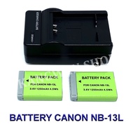 (Saving Set 2+1) NB-13L / NB13L แบตเตอรี่และแท่นชาร์จสำหรับกล้องแคนนอน Battery and Charger For Canon