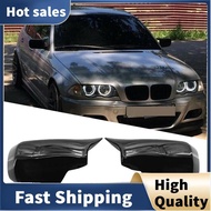 Car Gloss Black Ox Horn Rearview Side Mirror Cover for  3 Series E46 1998-2005 5 Series E39 1995-200