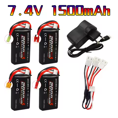 7.4V LIPO Battery 2s 2000MAH 903462 Battery For Q39 Wltoys 12428 144001 A959-B A969-B A979-B K929-B 