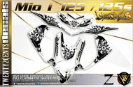 Yamaha Mio ☍ I 125 / 125S Decals High-Quality Stickers White Sun S