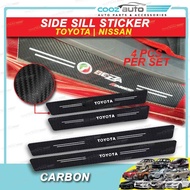 TOYOTA NISSAN Car Door Sill Protector Sticker Carbon Bumper Sticker Vios Altis Almera Avanza Serena Xtrail Hilux Camry