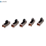 SUCHENHD 5pcs Toggle Switch, 5mm Toggle SS-24E01 Micro Slide Switch, Miniature 10P 2P4T Vertical 4 P