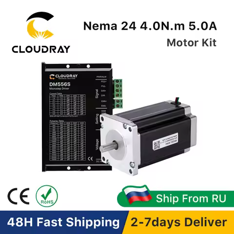 Cloudray Nema 24 Stepper Motor Driver Kit Open Loop 4.0N.m 5A 1.4A-5.6A 18-50VDC for 3D printer CNC 