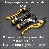 promo handle rem Paket Handle Rem dan Grip Motor Scoopy New 2018-2023 Model CNC rem Scoopy new 2018 