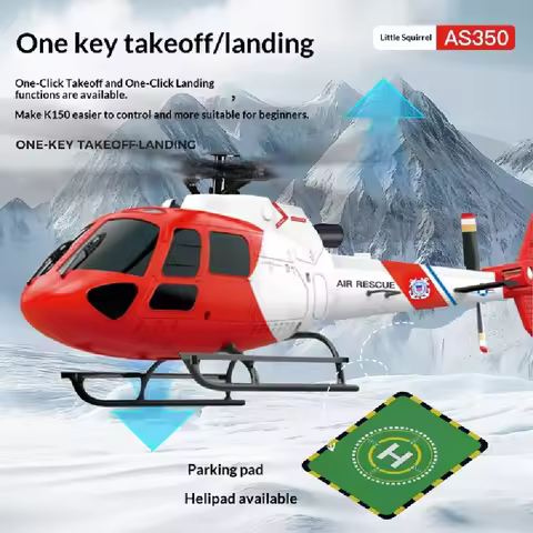 WL K150 AS350 Squirrel RC Helicopter 4 Channel Brushless Motor Optical Flow Positioning One Key Take