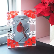 KlearObject กรอบรูปตั้งโต๊ะ กรอบรูปอะคริลิคใส ขนาด 7x9 นิ้ว : K146 photo frame bloom1