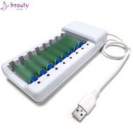 [brand new] Rechargeable Battery Charger USB Output 8 Slots Fast Charging for AAA/AA Battery