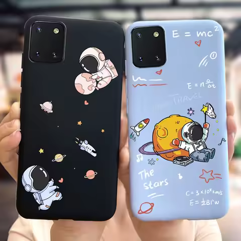 Soft Case For Samsung Galaxy Note 10 Lite Phone Cover Lovely Astronaut Space Funda TPU Coque For Sam