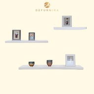 Defurnira Minimalist 3-Tier Wall Shelf - Wall Shelf 40cm 30cm 20cm