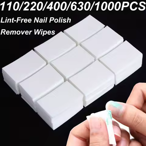 110-1000Pcs Nail Wipe Cotton Pads Gel Nail Polish Acrylic Remover Lint Free Cotton Nail Wipes