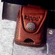 TERMURAH DOMPET KOREK ZIPPO KULIT/SARUNG KOREK ZIPPO WARNA COKLAT