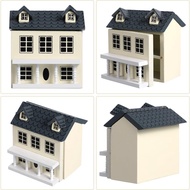 Villa Small House Decorative Model House Miniature Furniture Tiny House Decor Painted Mini House Mod