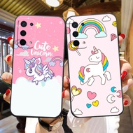 Lovely Baby Unicorn Horse Soft Black Silicon TPU Cell Phone Case For OPPO A96 RENO 10 8 7 6 5 4 6.6 X T Z F21 X2 Find X3 Pro Plus Zoom Lite 5G