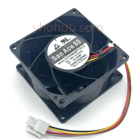 Sanyo Denki 9GV0848P1G13 DC 48V 0.84A 80x80x38mm 4-Wire Server Cooling Fan