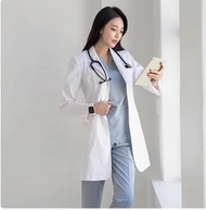 สไตล์เกาหลี High End ความงามทางการแพทย์ชุดสีขาว Lab Coat ผู้หญิงทันตแพทย์ช่องปากคลินิก Workwear Beau