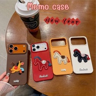 LUCKY EMBROIDERED HORSE FAKE LEATHER iphone CASE