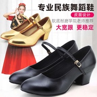 Dance Shoes Wei Ethnic Female Golden Heel Xinjiang Dance Heel Shoes Ethnic Children Practice Dancing