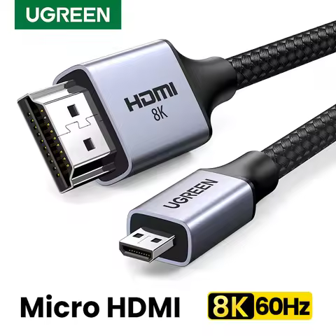 UGREEN Micro HDMI-Compatible to HD 8K/60Hz 4K/160Hz for GoPro Hero Raspberry Pi 4 Sony A6000 Nikon Z