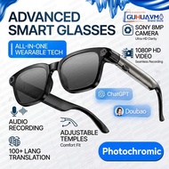 New Business Smart AI Glasses 8MP HD Camera Anti-shake Video Record ChatGP WIFI Translation Call Wat