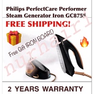 Steam Iron Philips Perfectcare GC8755 + FREE IRON BOARD XXL