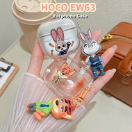 【Stock Ready】For HOCO EW63 Case Casing Soft Silicone Earphone Case Couple Cute Cartoon