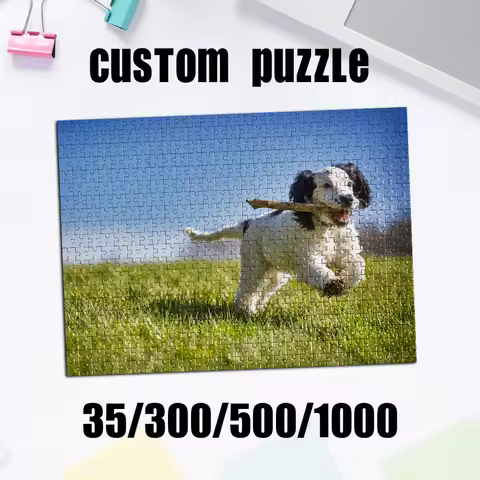 35/300/500/1000pcs Personalized Custom Photo Pet Puzzle Puzzle As A Unique Gift For Family And Frien