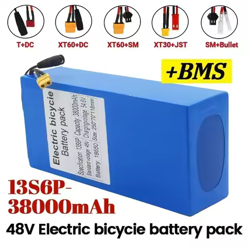 100%New Original 48V 38ah 13s6p Lithium Battery Pack 48v 38000mAh 2000W Citycoco Motorized Scooter B