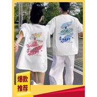 Korean Dopamine Inspired Couple T-shirt - Pure Cotton Short Sleeve Summer Trend | Cash on Delivery |