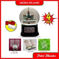 Miniature Snowball Kaaba Makkah Royal Clock Tower Package 4pcs