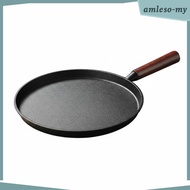 [AmlesoMY] Cast Iron Skillet No Coating Cast Iron Frying Pan Inherently Non Uncoated Frying Pan