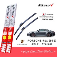 Attoso V Silicone Coating Wiper Blade | Porsche 911 (992) 2019-Present (1 Set) + FREE Oil Film Remov