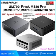 MINISFORUM UM890 Pro Mini PC AMD Ryzen 9 8945HS Windows 11 Pro 64GB DDR5 4TB SSD R9 7940HS Gaming PC